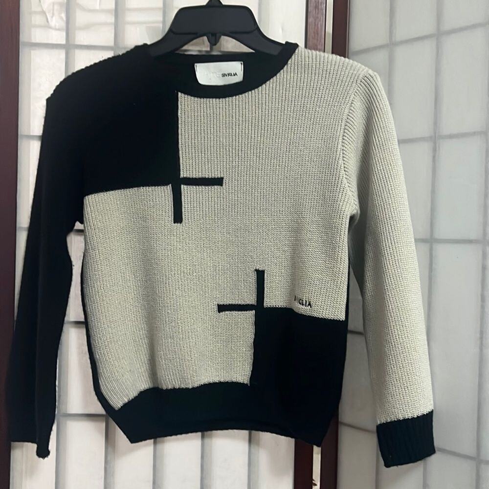 SIVIGLIA SPELLOUT COLORBLOCK SWEATER SIZE‎ S
